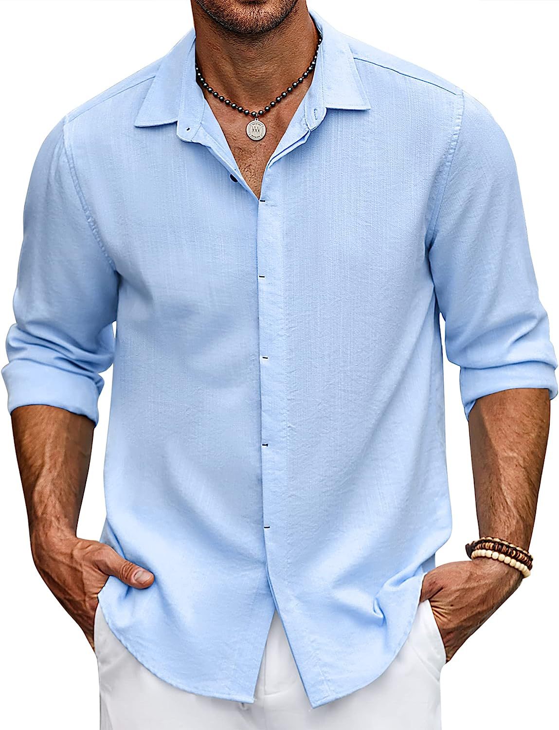 Chemise classique pour homme en coton premium avec coupe décontractée