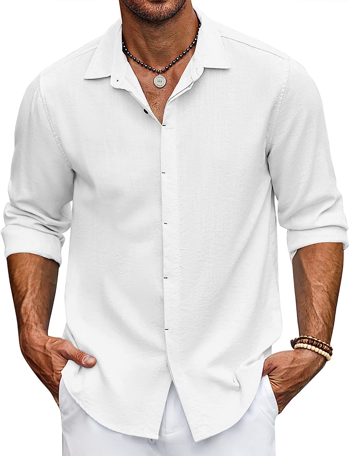 Chemise classique pour homme en coton premium avec coupe décontractée