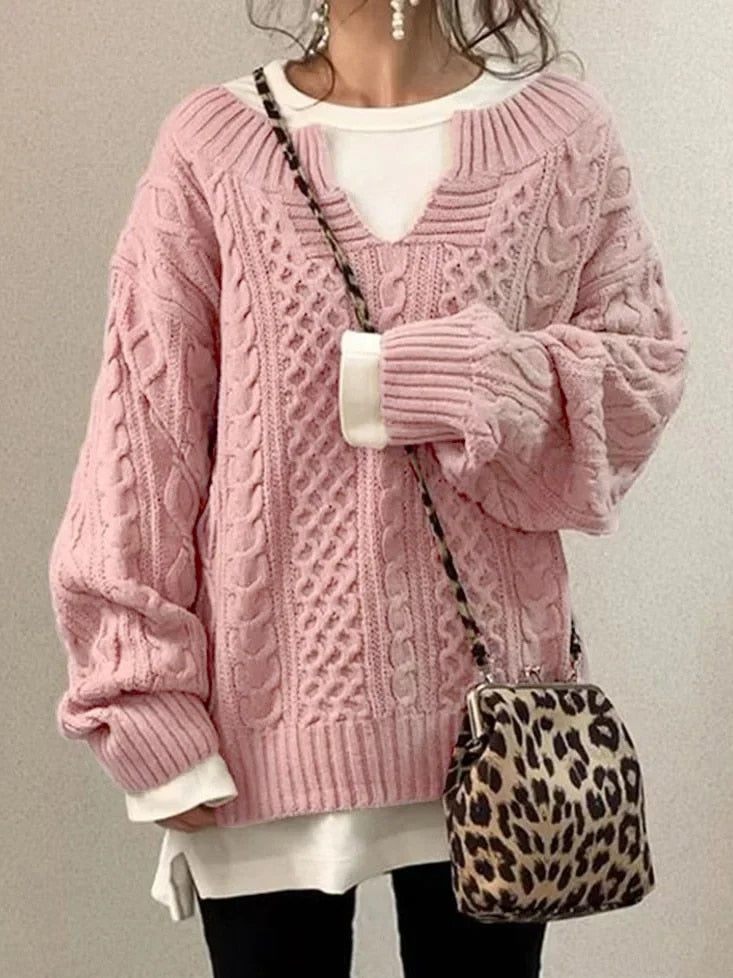 Pull en Maille Torsadée pour Femmes - Jessica