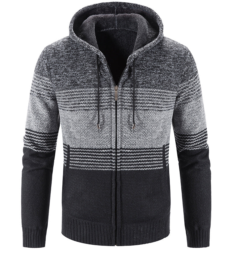 Shelby | Sweat à Capuche en Fleece pour Homme avec Rayures