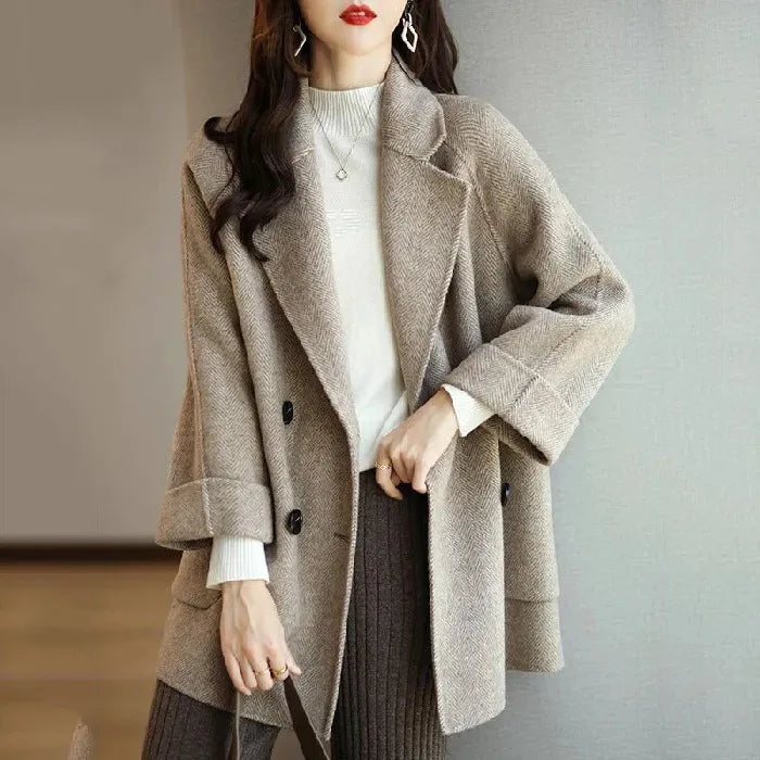 Manteau en Laine Élégant pour Femme Coupe Ajustée pour l'Hiver | Maya