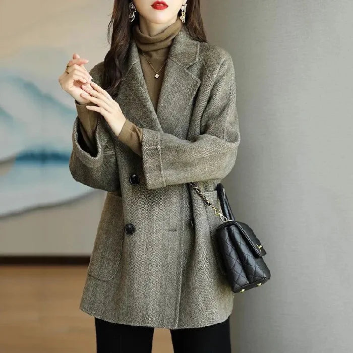 Manteau en Laine Élégant pour Femme Coupe Ajustée pour l'Hiver | Maya
