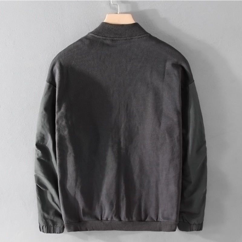 Nolan - Veste en Coton Gris Stylée avec Grandes Poches Patch pour l'Été pour Hommes