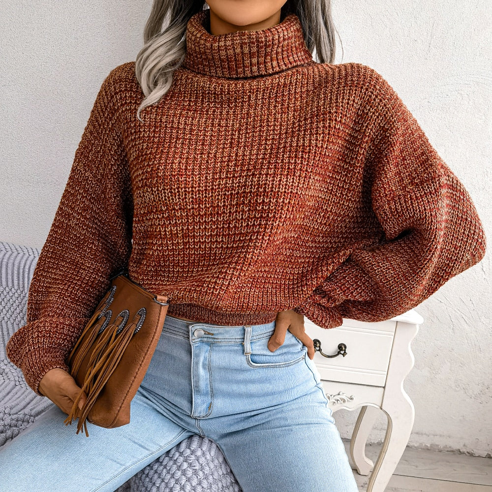 Niri | Pull Col Roulé Femme Décontracté et Doux