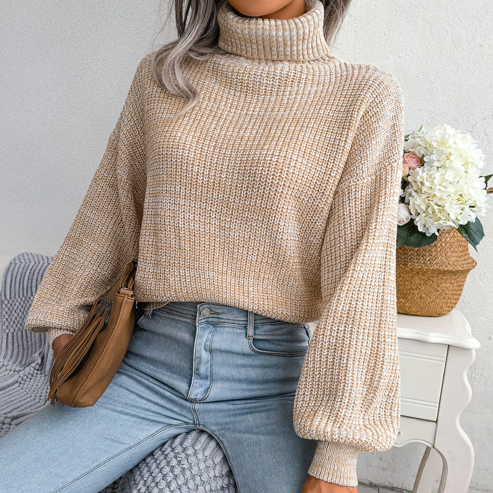 Niri | Pull Col Roulé Femme Décontracté et Doux