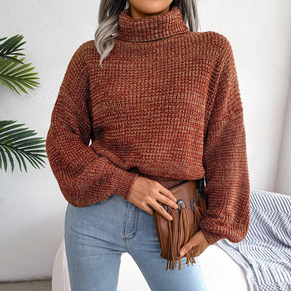 Niri | Pull Col Roulé Femme Décontracté et Doux