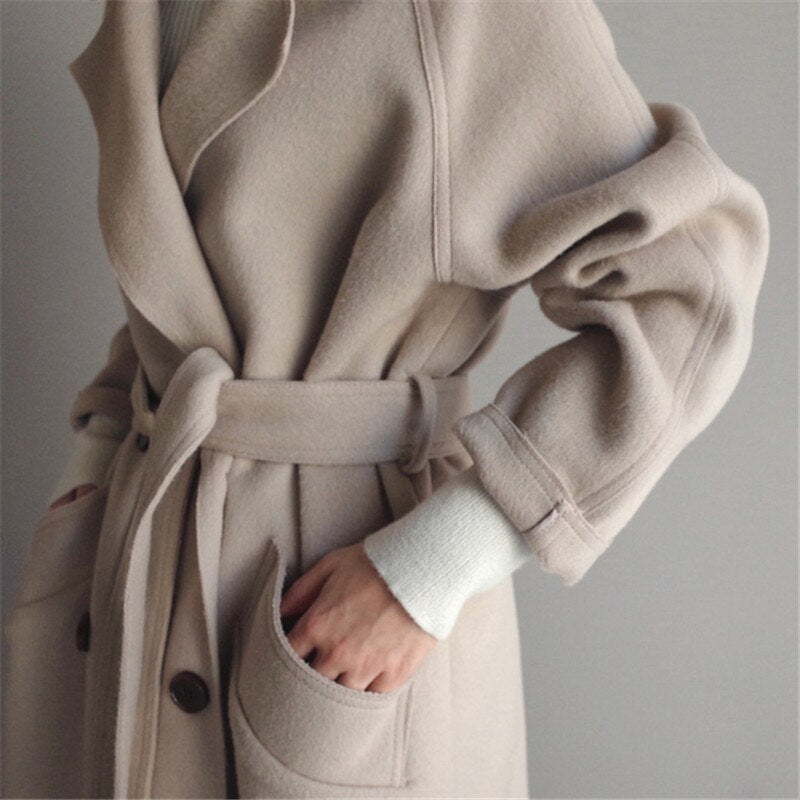 Sophie - Manteau Long en Laine pour Femmes pour l'Hiver