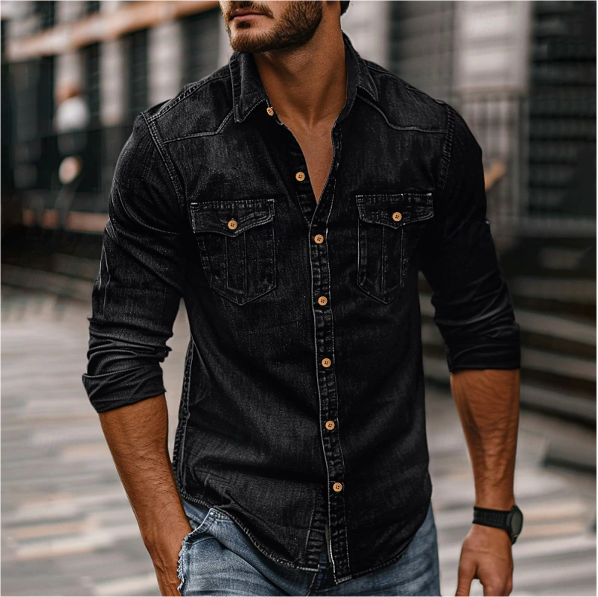 Hans | Chemise classique avec poches poitrine pour hommes