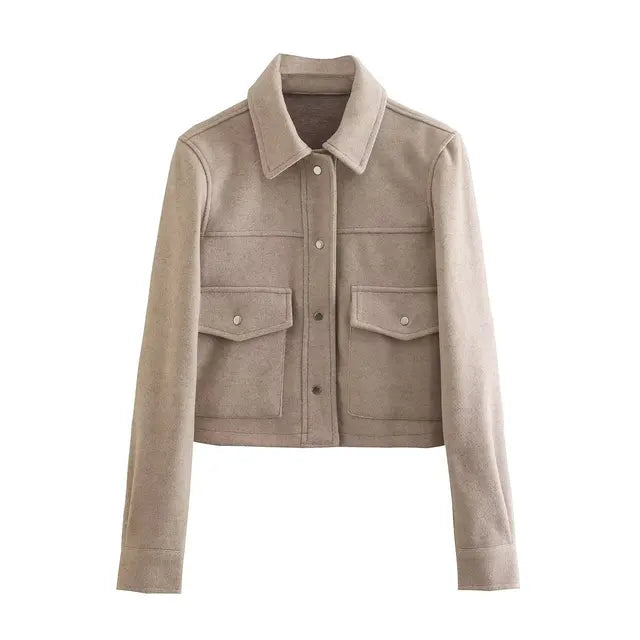 Lea - Veste Automnale Élégante avec Col Replié pour Femmes