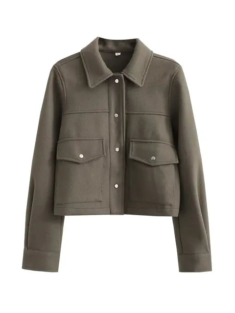 Lea - Veste Automnale Élégante avec Col Replié pour Femmes