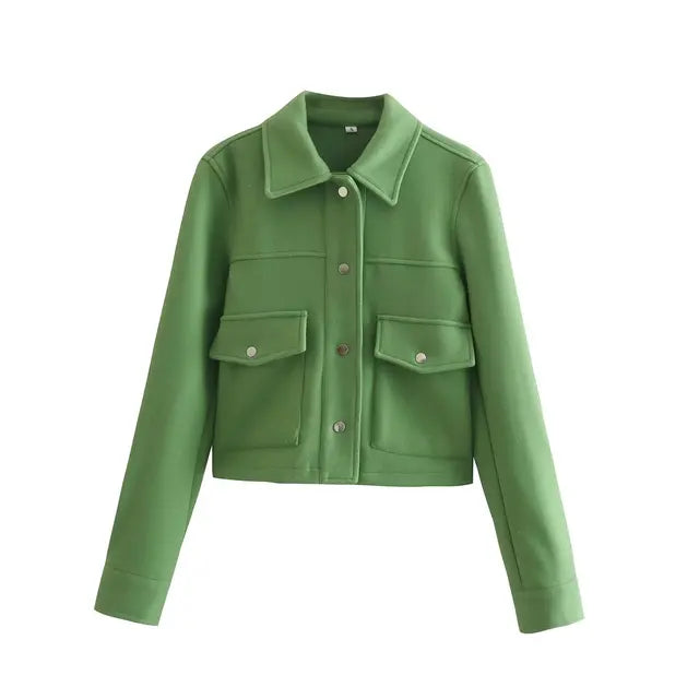 Lea - Veste Automnale Élégante avec Col Replié pour Femmes