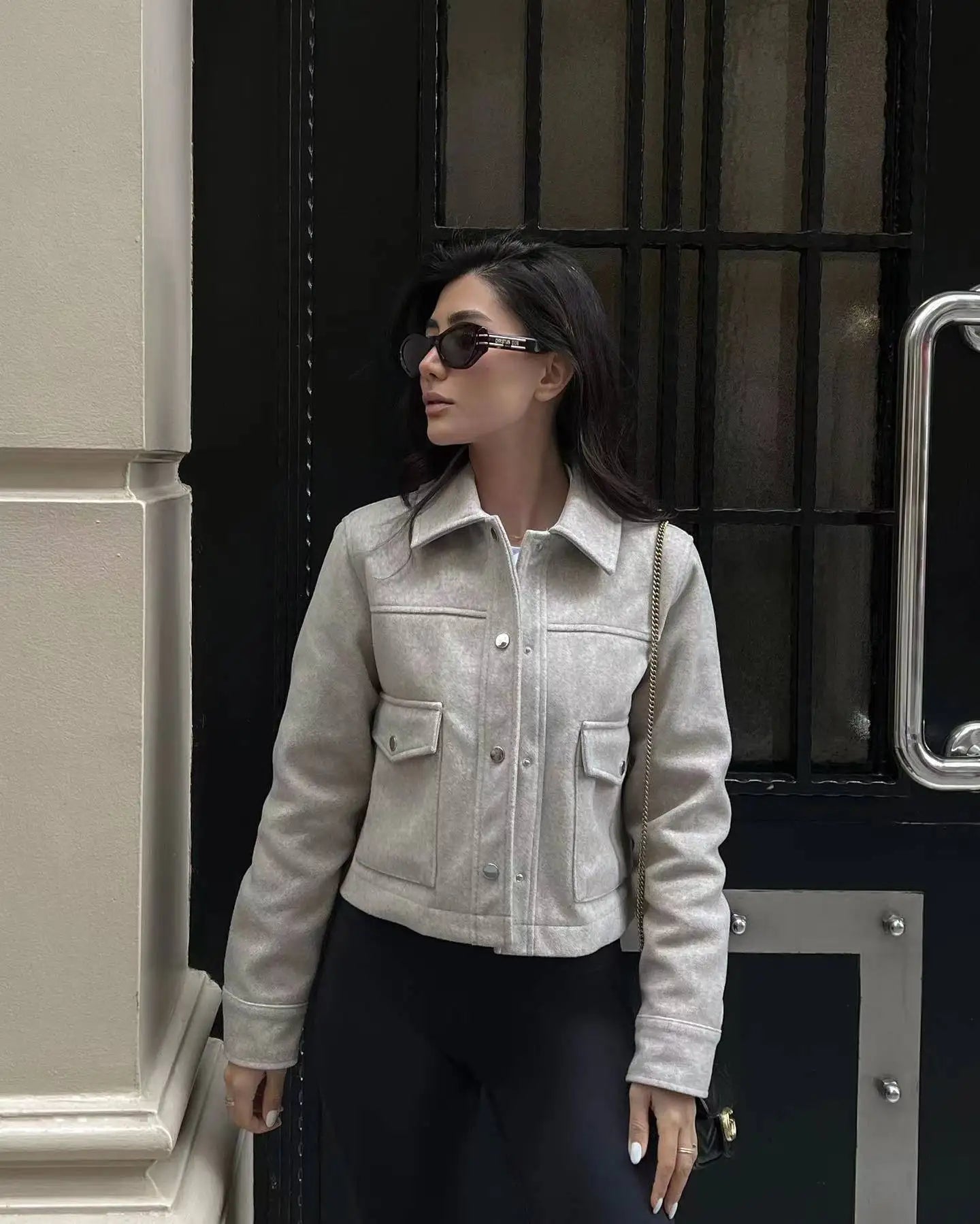 Lea - Veste Automnale Élégante avec Col Replié pour Femmes