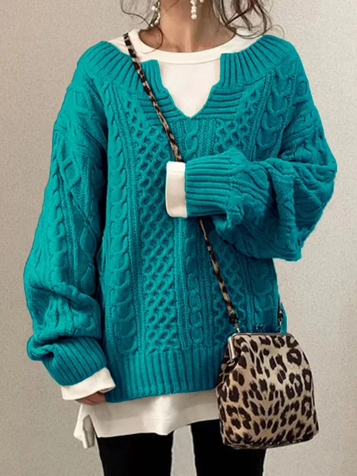 Pull en Maille Torsadée pour Femmes - Jessica