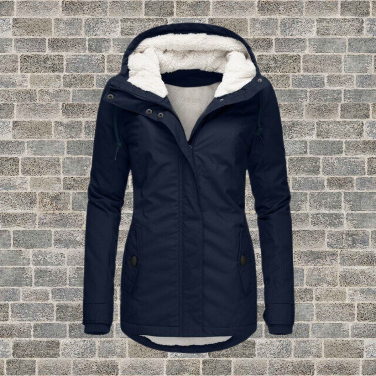 Clara Belle - Nouveau manteau en coton plissé avec capuche pour femme