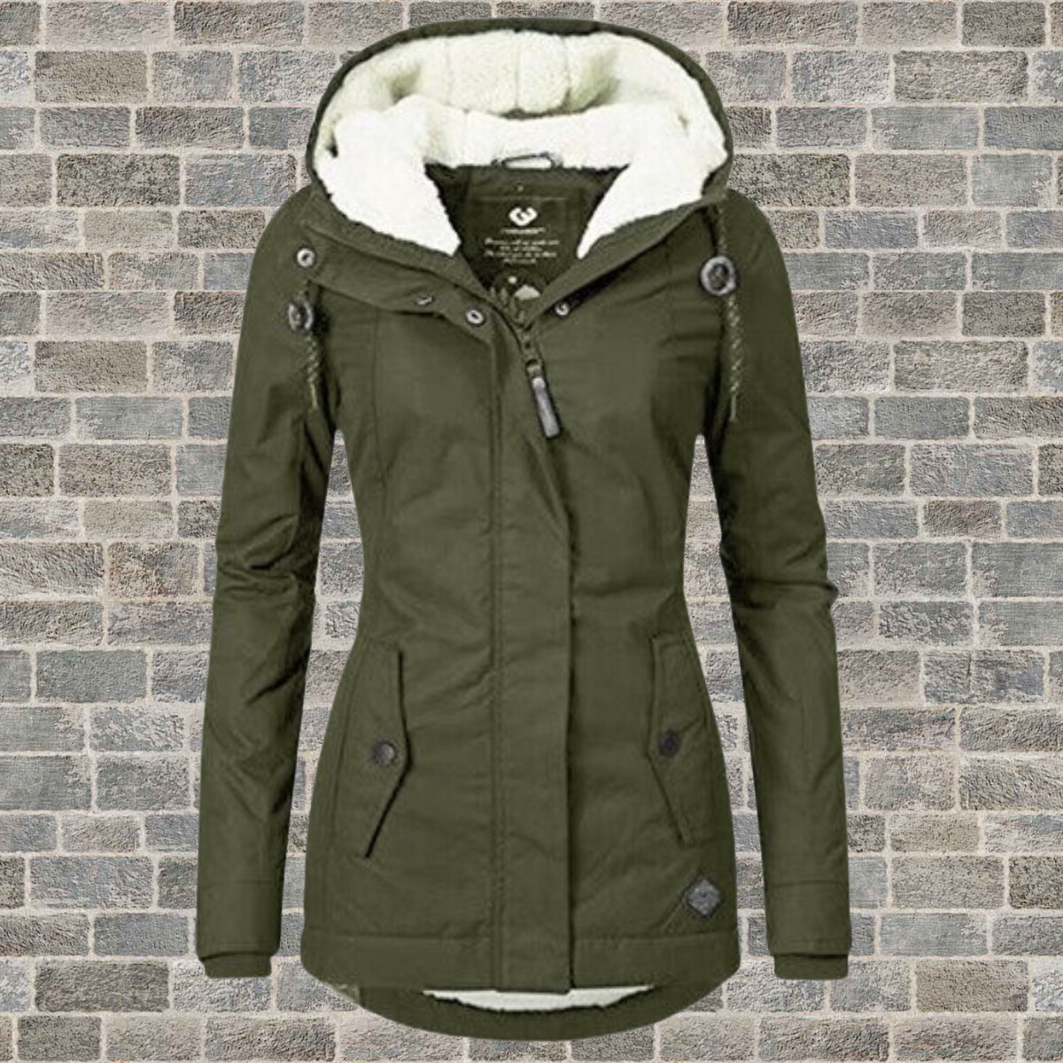 Clara Belle - Nouveau manteau en coton plissé avec capuche pour femme