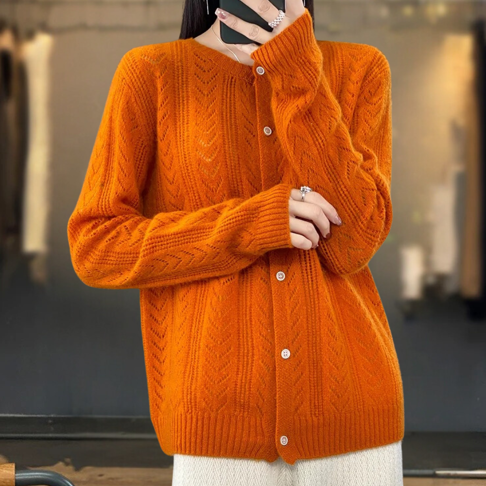 Cardigan Chaud à Boutons pour Femmes
