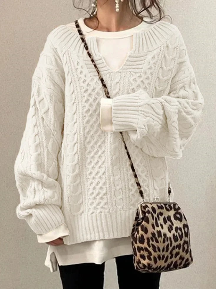 Pull en Maille Torsadée pour Femmes - Jessica