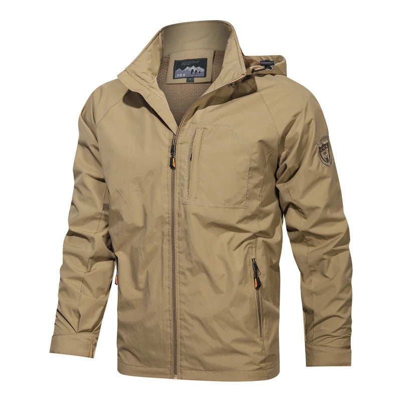 Jasper | Veste Imperméable à Capuche & Col Montant pour Homme