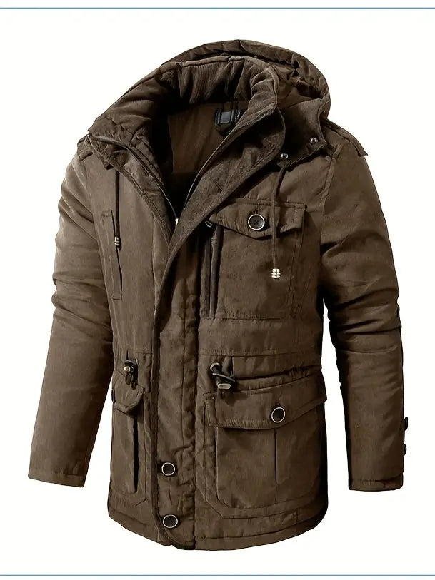 Alpha | Veste d'hiver élégante pour hommes avec capuche et poches