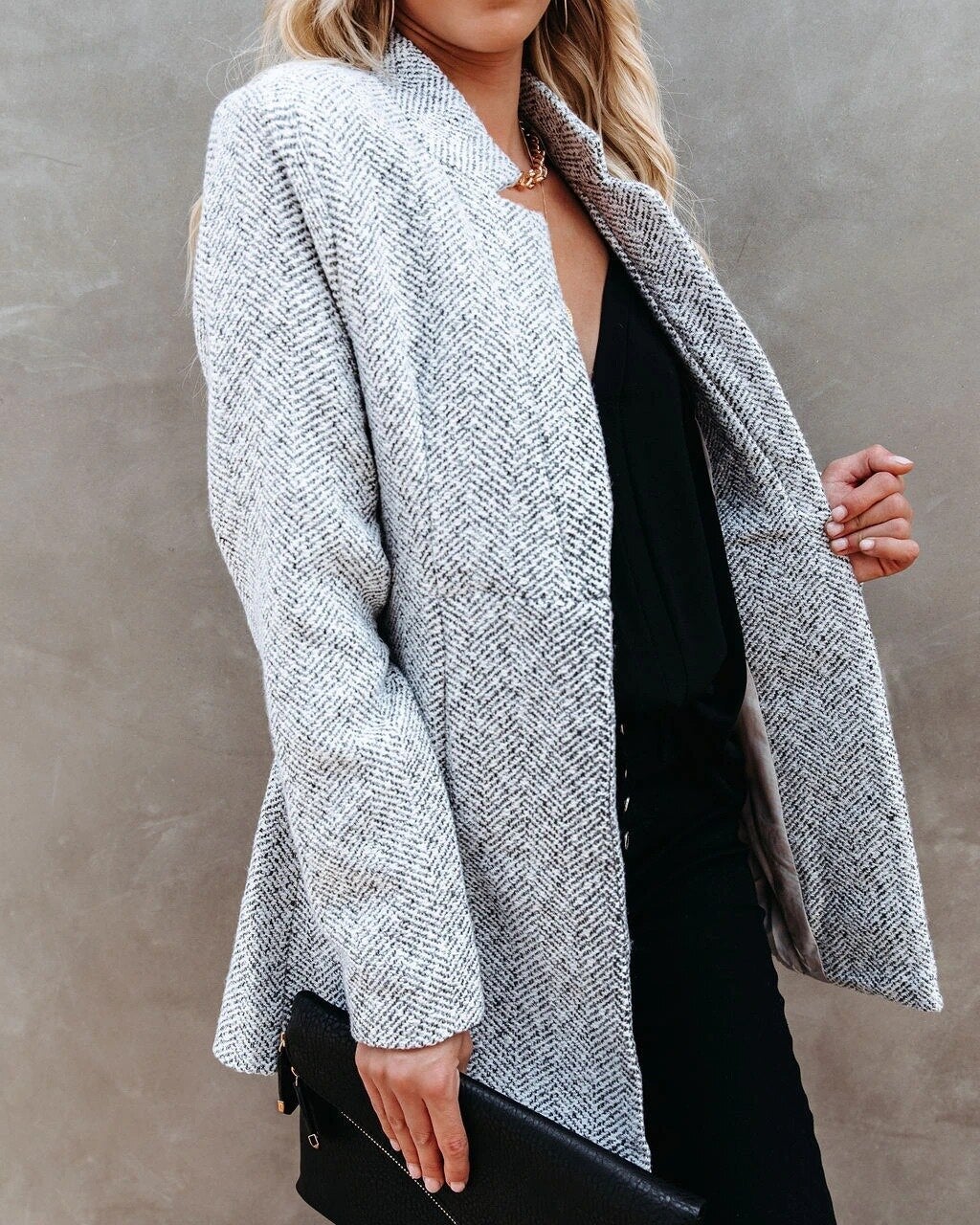 Kath - Veste en Tweed Stylée pour la Saison de Transition pour Femmes
