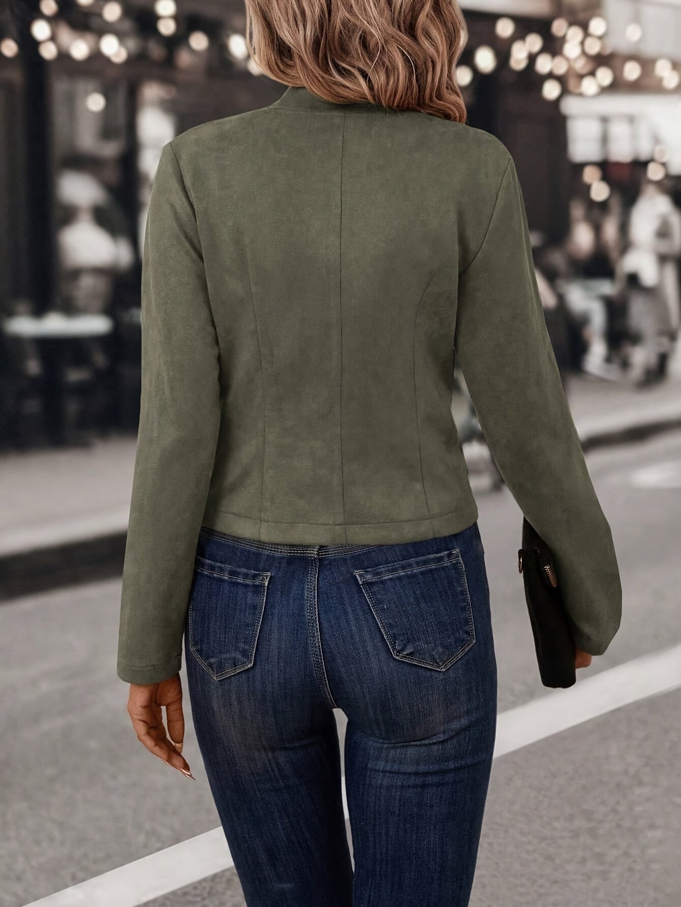 Jackie - Manteau Élégant Double Face pour le Printemps avec Ouverture Frontale pour Femmes