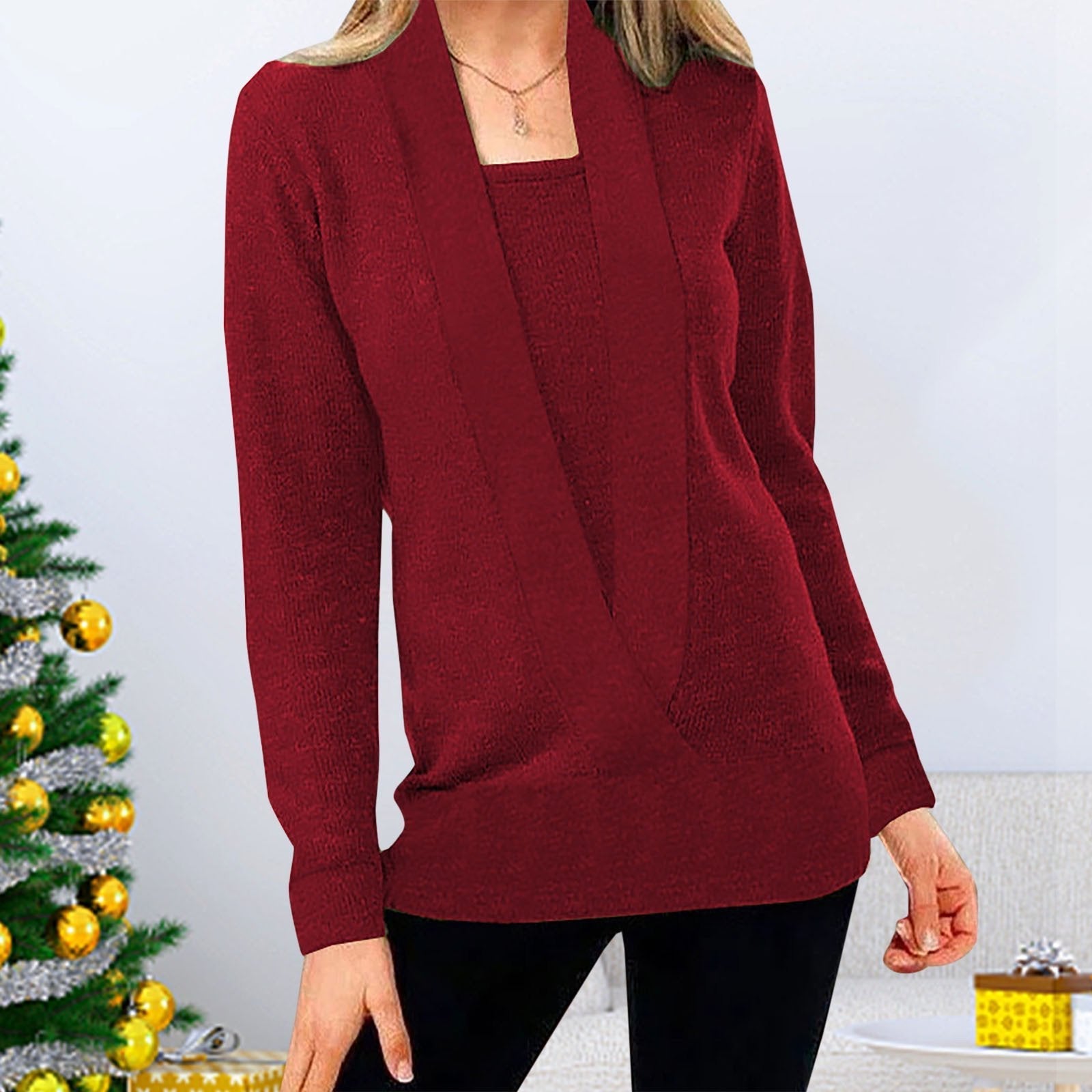 Audrey - Pull tricoté à manches longues