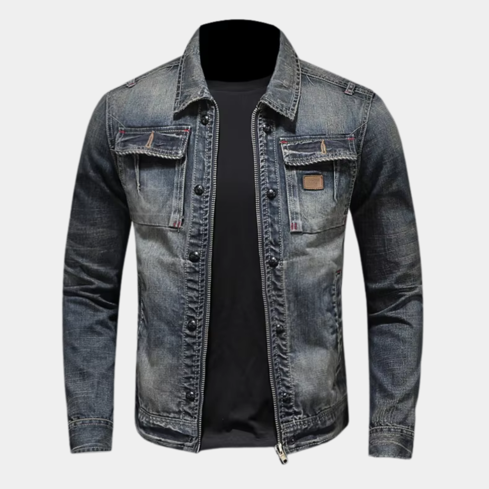 NATHAN - Veste en Jean Rétro pour Hommes