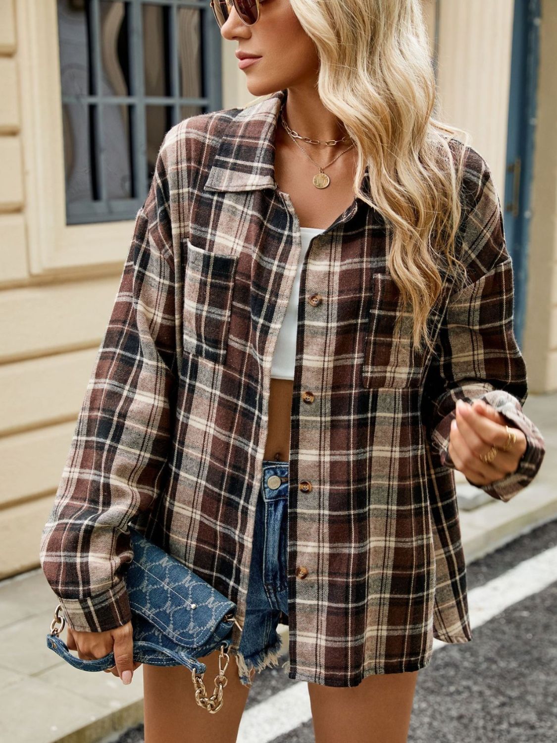 Oakley | Chemise à carreaux à manches longues pour femme