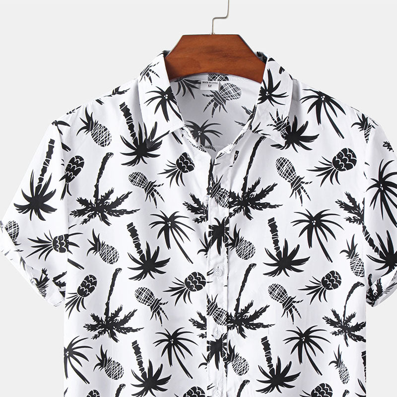 Chemise élégante à manches courtes pour homme, couleur ivoire, de la marque Elégance Moderne