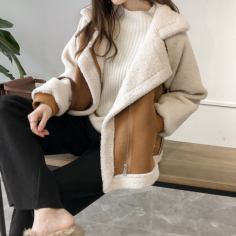 Jacky - Manteau d'Hiver en Suède pour Femmes