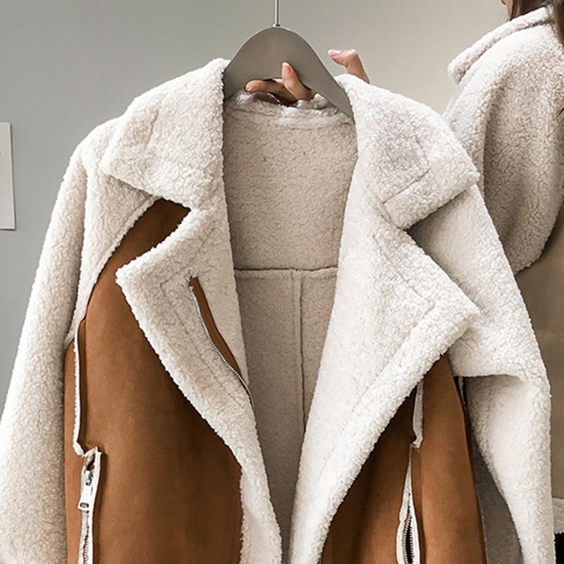Jacky - Manteau d'Hiver en Suède pour Femmes