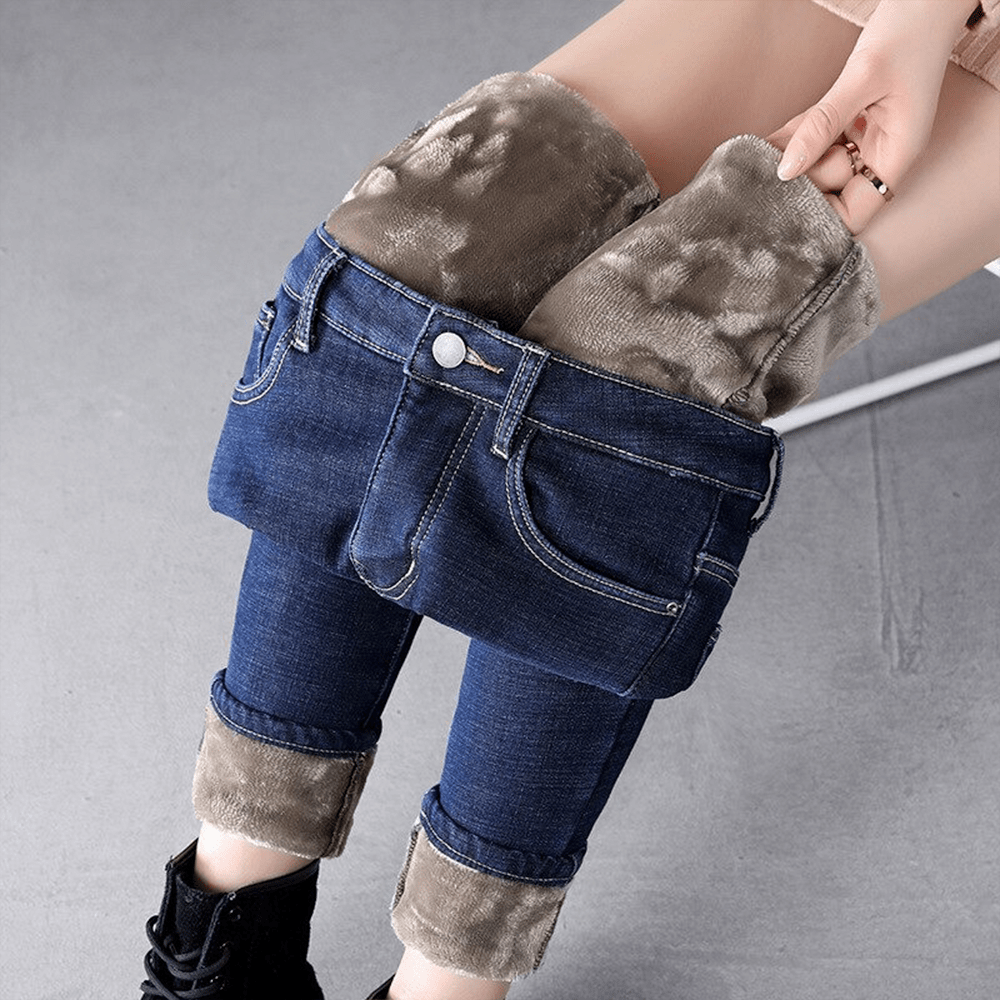 Wendy - Jeans en Polaire Stylés et Chauds pour l'Hiver pour Femmes