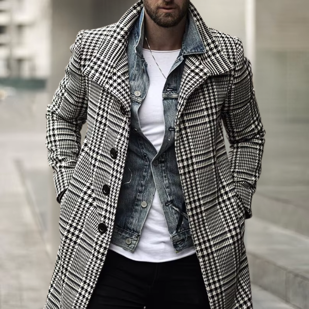 CHRISTOPHER - Manteau à Carreaux Élégant pour Homme