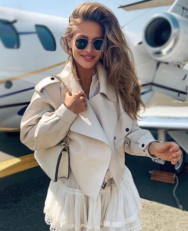 Ninelle | Veste Biker en Cuir Femme au Style Classique