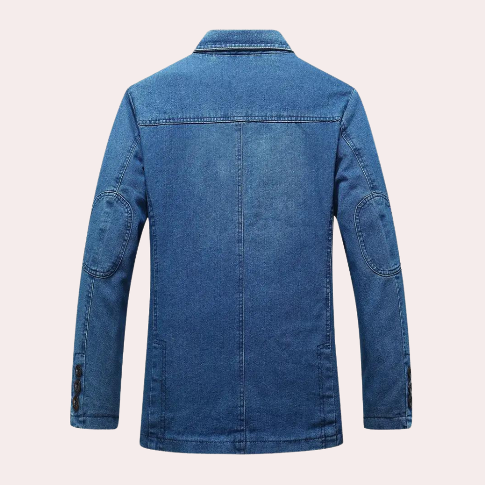LOGAN - Blazer en Denim Décontracté pour Hommes