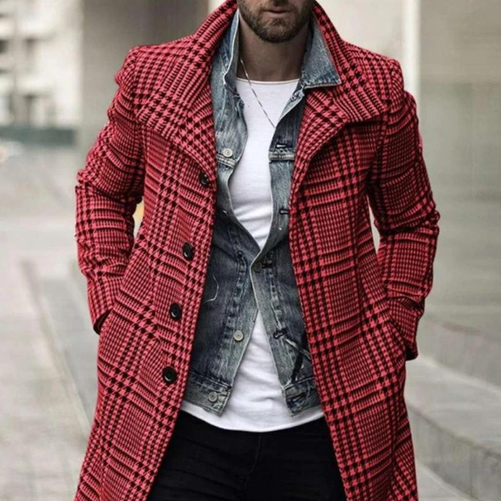 CHRISTOPHER - Manteau à Carreaux Élégant pour Homme