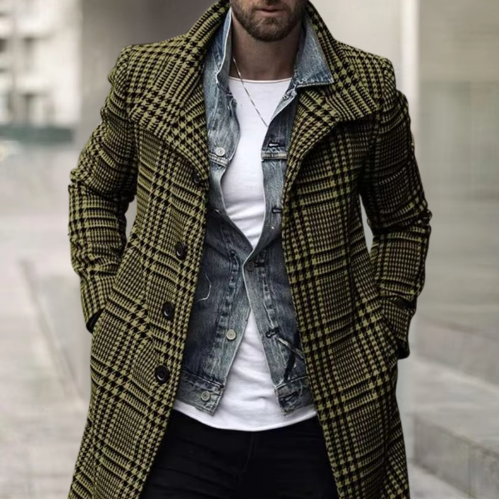 CHRISTOPHER - Manteau à Carreaux Élégant pour Homme