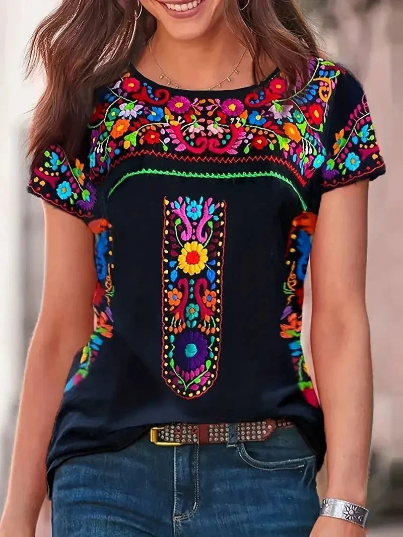 Birdie - Chemise à manches courtes avec encolure ronde