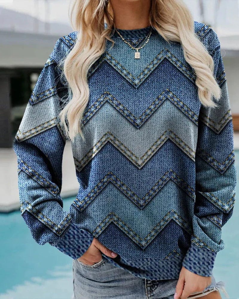 Pull en denim pour femmes