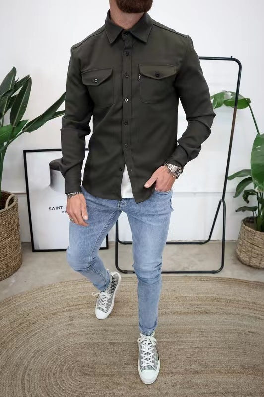 Grégoire - Chemise décontractée pour hommes, brossée et parfaite pour un style jeune