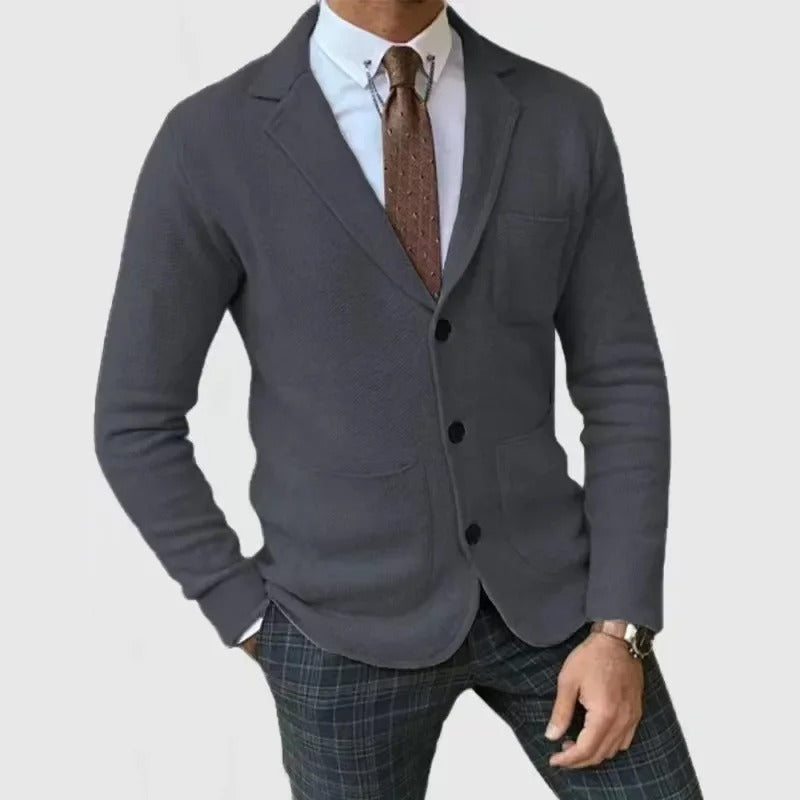 Émeric | Cardigan Homme Slim Fit à Col Revers avec Boutons et Multiples Poches