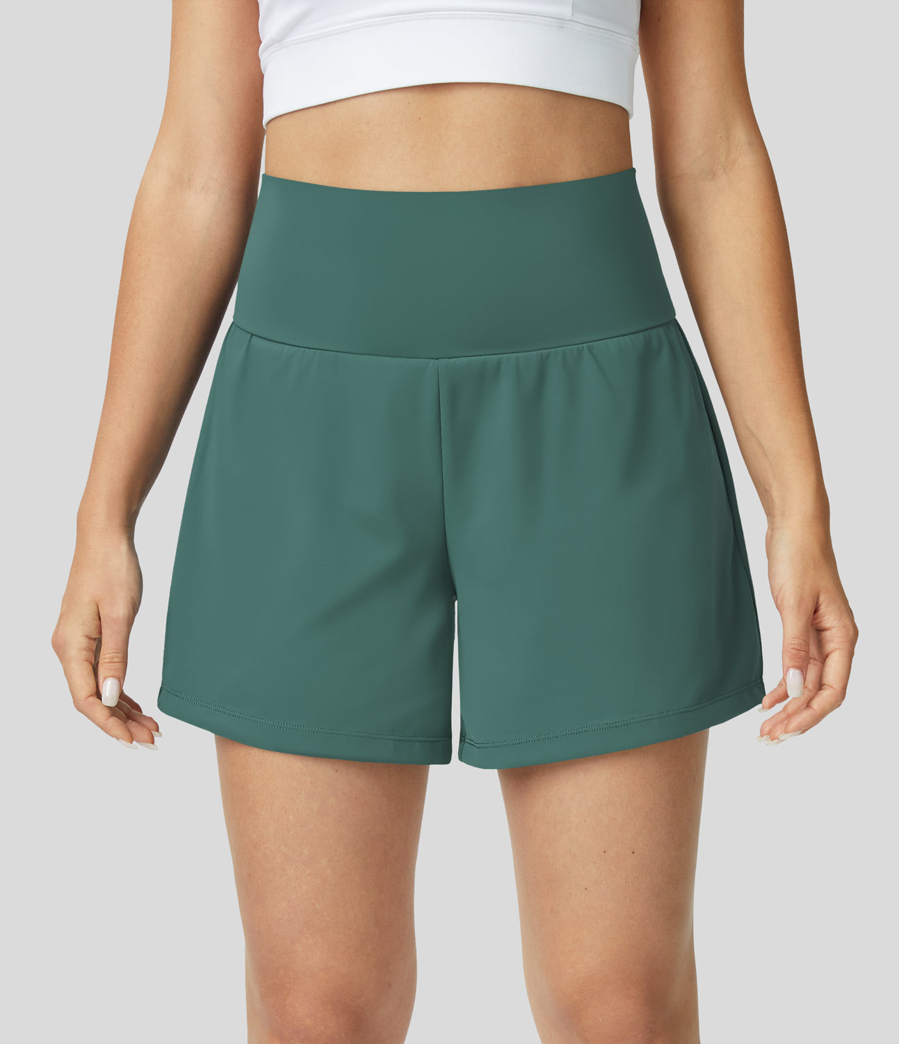 Hilara | Short de yoga 2 en 1 avec taille haute