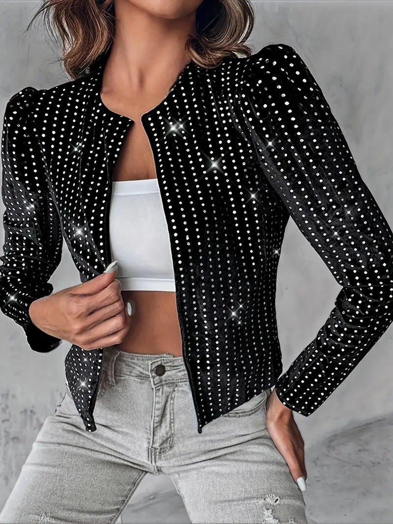 Phoebe - Superbe veste à paillettes à pois pour femmes