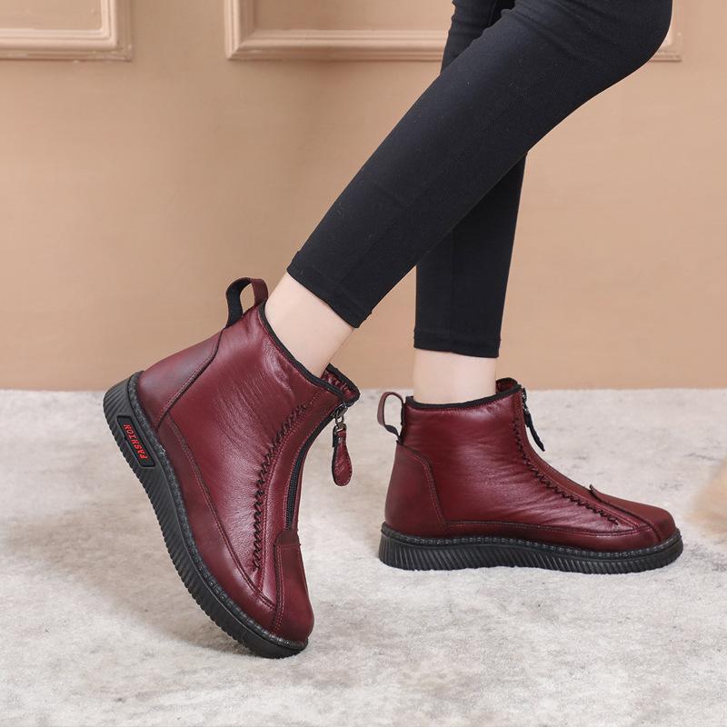 Néva | Bottines d'Hiver Chaudes Femme, Imperméables avec Doublure Polaire, Fermeture Éclair Frontale