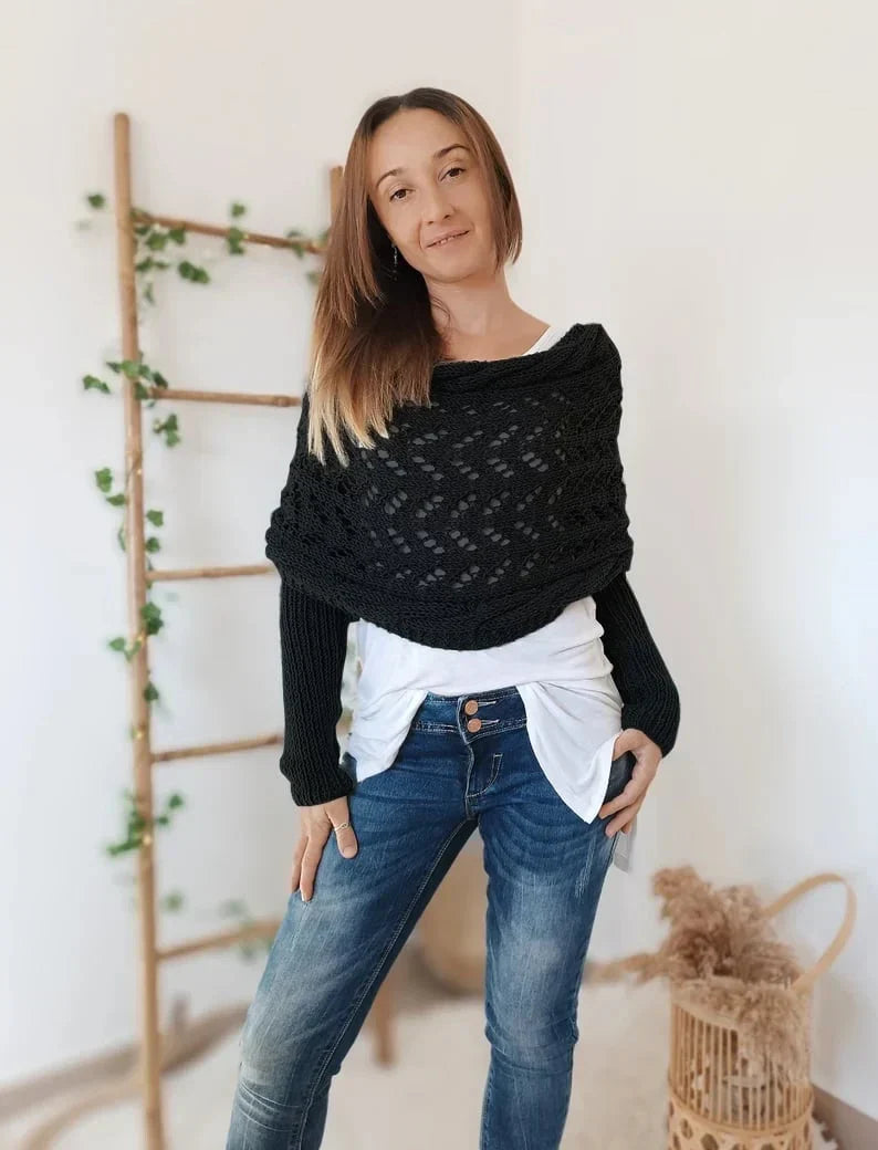 Femmes Châle Boho Tricoté Flatteur et Confortable