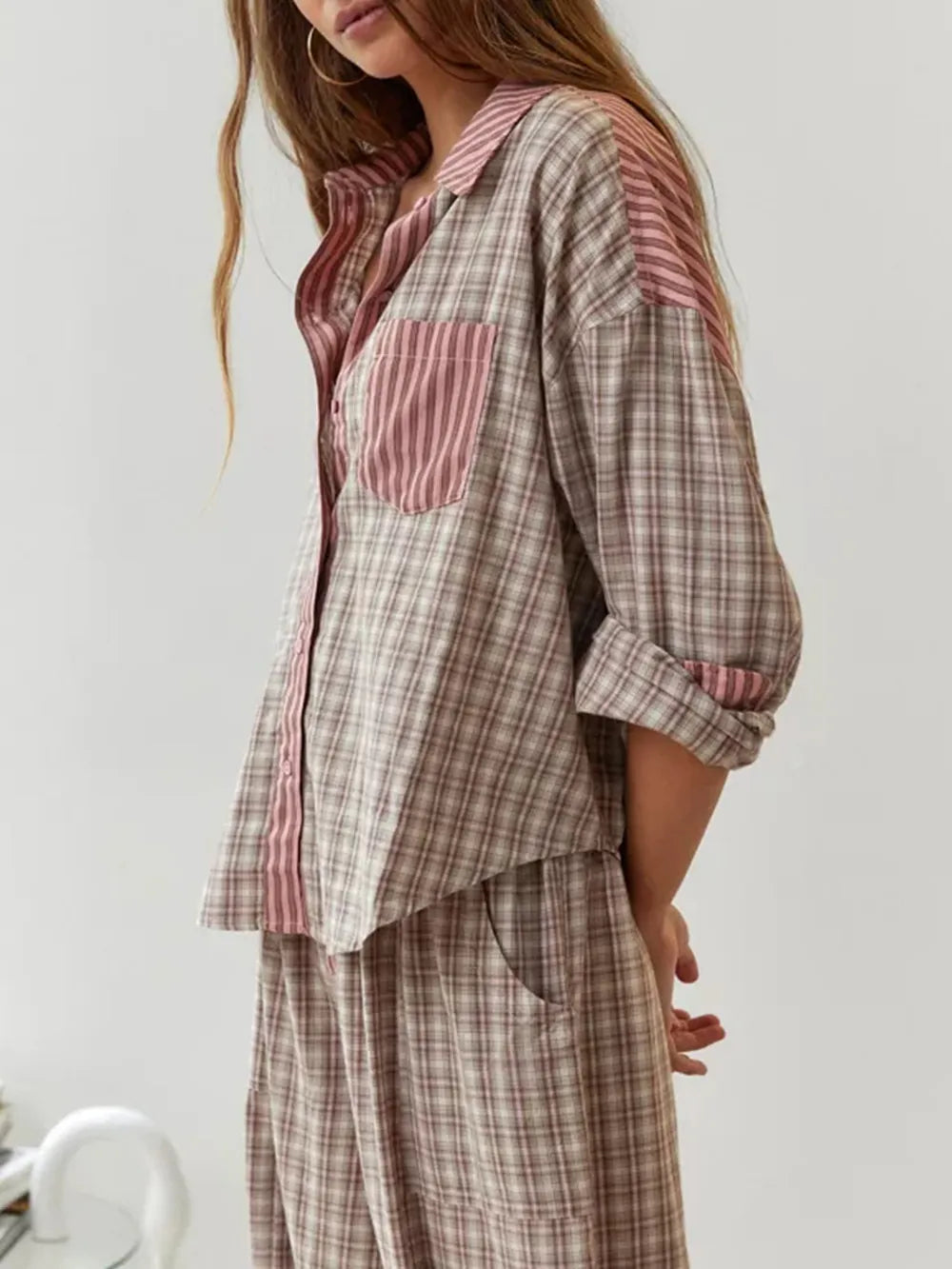 Ensemble De Pyjama Doux Et Chaud Pour Femmes