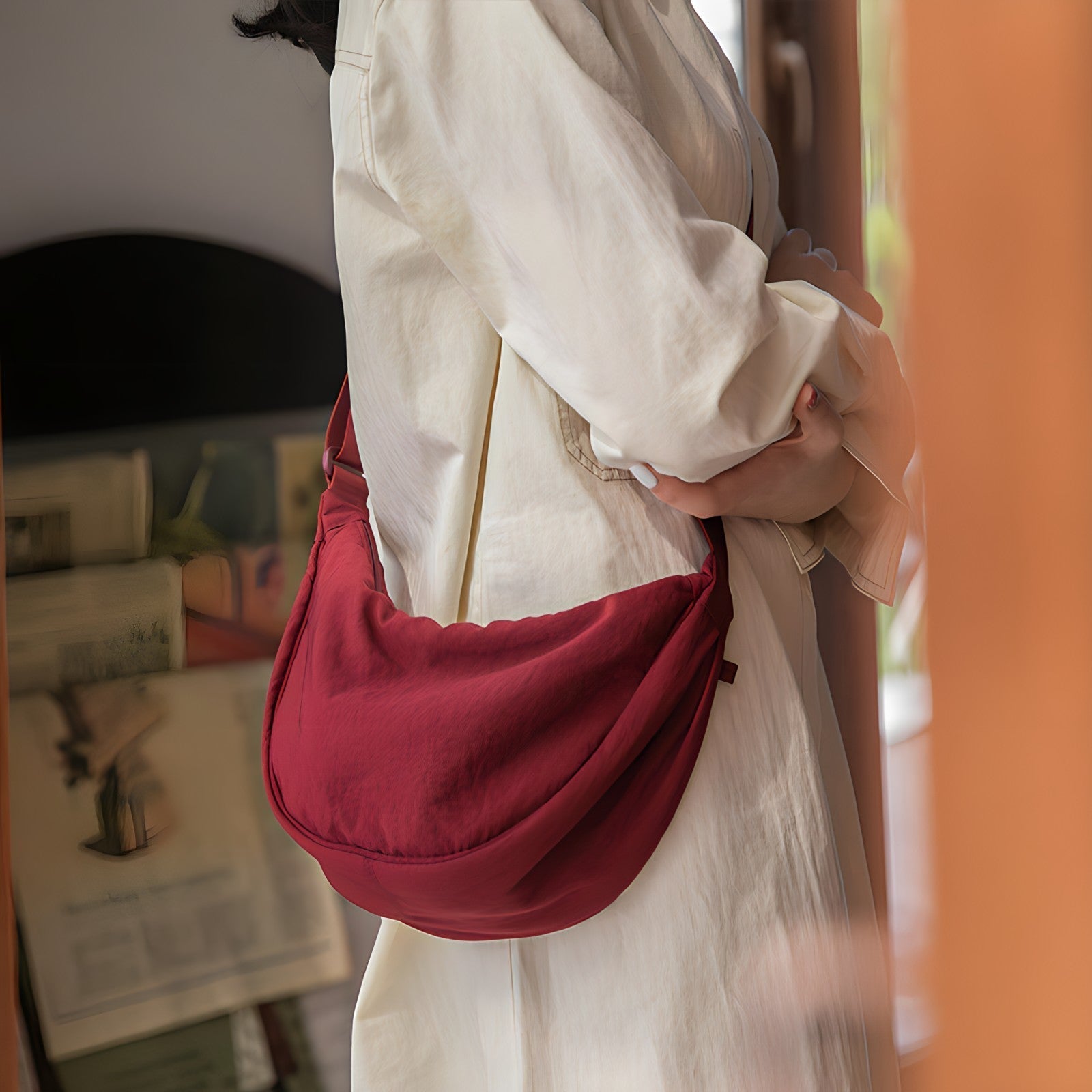 Sac à Bandoulière Croissant Luxe pour Femmes