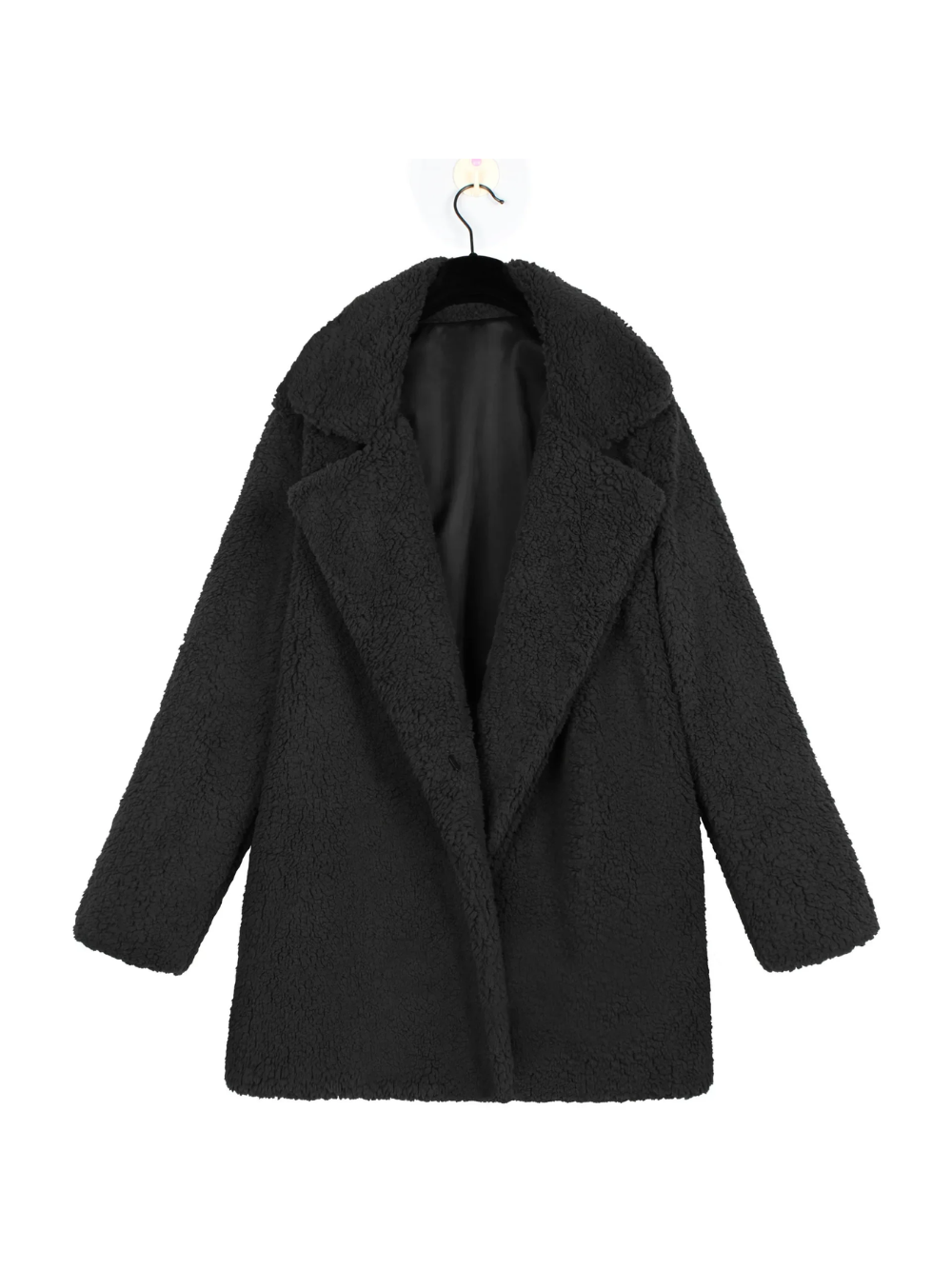 Avril | Manteau Court en Teddy Peluche avec Col Revers pour Femme – Élégance et Confort