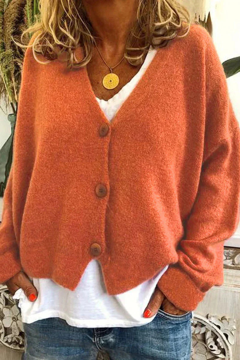 Cardigan Midi à Encolure V pour Femme