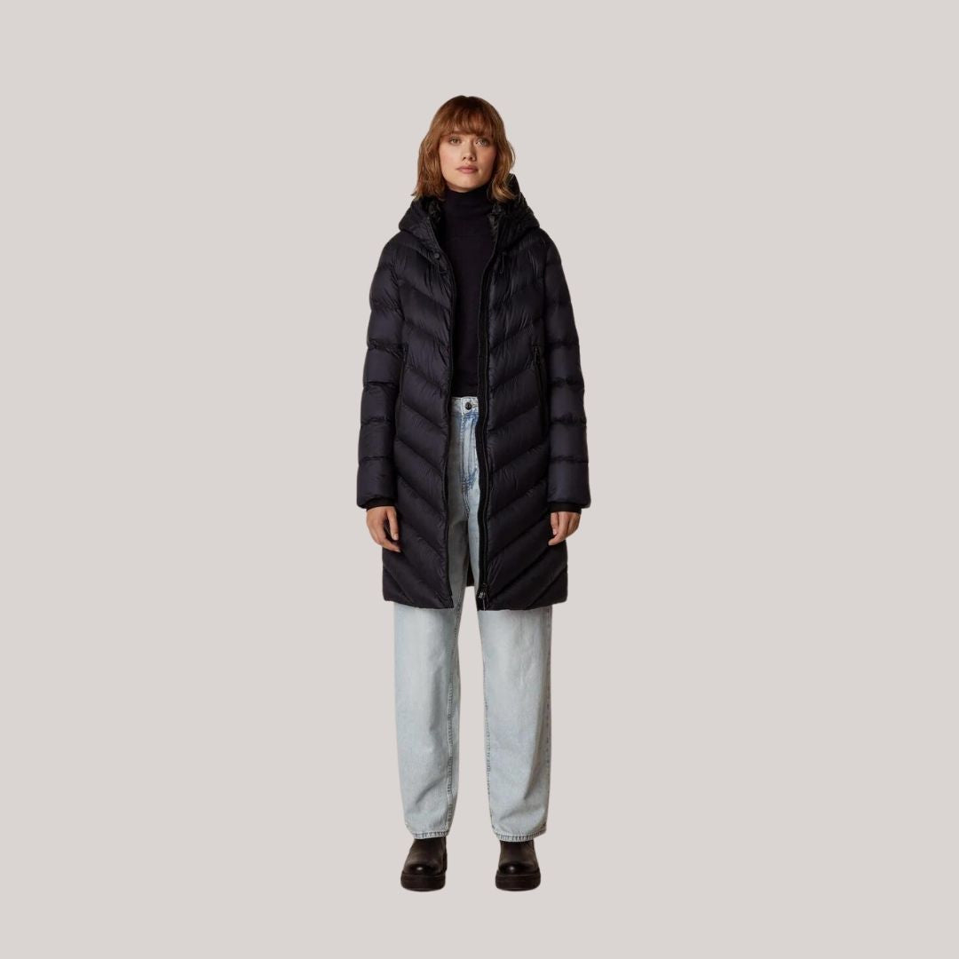 Hammery | Manteau long matelassé élégant avec capuche